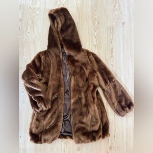 Fabulous Furs Faux Jacket with Hood